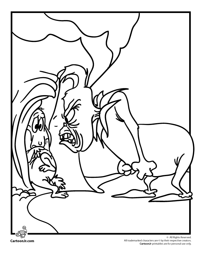 Plansa de colorat cu Grinch 36 30